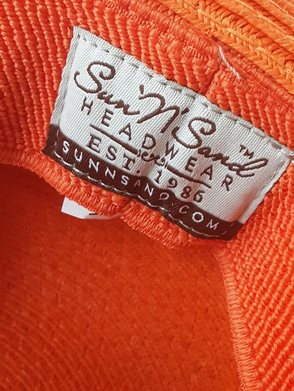 SUN 'N' SAND Floppy Wide-Brim Orange UPF 50+ Protection Sun Hat NWOT
